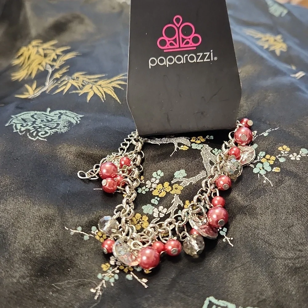 Paparazzi Red Pearl Bracelet
